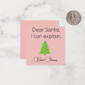 Dear Santa Mini Christmas Gift Enclosure Card Mitteilungskarte (Vorderseite/Rückseite Beispiel)