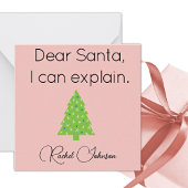 Dear Santa Mini Christmas Gift Enclosure Card Mitteilungskarte