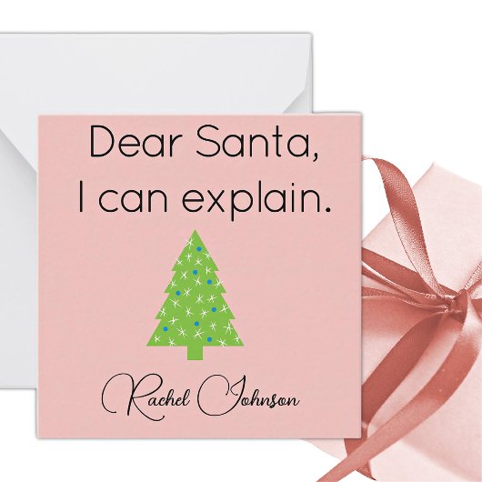 Dear Santa Mini Christmas Gift Enclosure Card Mitteilungskarte