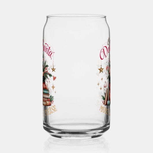 Dear Santa, More Books Please Dosenglas (Rechts)