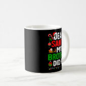 Dear Santa My Brother Did It Funny Christmas Boys Kaffeetasse (VorderseiteRechts)