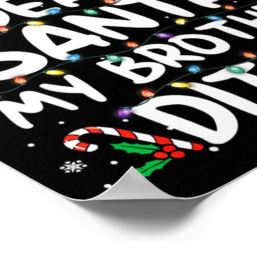 Dear Santa My Brother Did It Funny Christmas Boys Poster (Ecke)