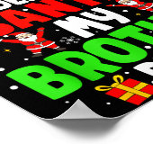 Dear Santa My Brother Did It Funny Christmas Boys Poster (Ecke)