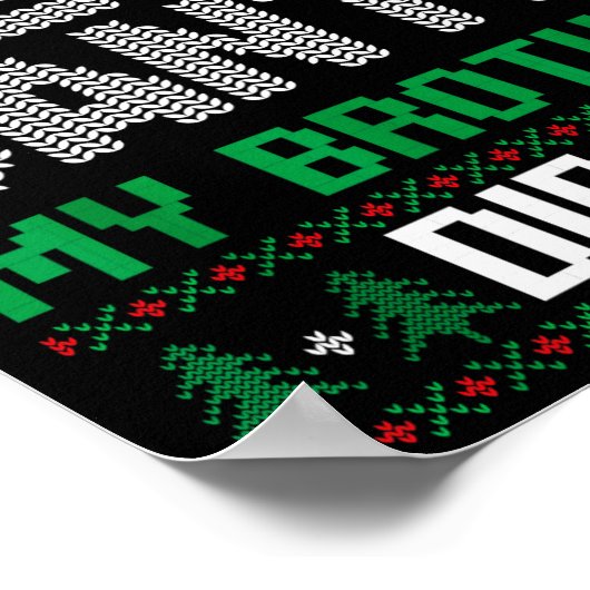 Dear Santa My Brother Did It Funny Christmas Boys Poster (Ecke)