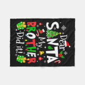 Dear Santa My Brother Did It Funny Christmas Xmas Fleecedecke (Vorderseite (Horizontal))