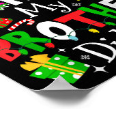 Dear Santa My Brother Did It Funny Christmas Xmas Poster (Ecke)