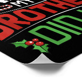 Dear Santa My Brother Did It Funny Merry Christmas Poster (Ecke)