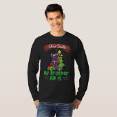 Dear Santa My Brother Did It Siblings Christmas T-Shirt (Vorne ganz)