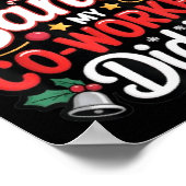 Dear Santa My Co-worker Did It Funny Christmas Cow Poster (Ecke)