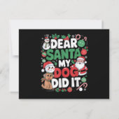 Dear Santa My dog Did it Funny Christmas dog funny (Rückseite)