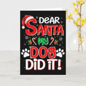 Dear Santa My Dog Did It Funny Christmas Dog Lover Karte (Gelbe Blume)