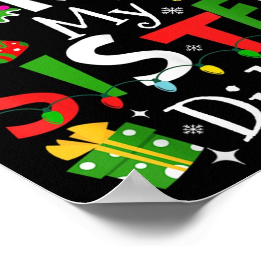 Dear Santa My Sister Did It Funny Christmas Xmas G Poster (Ecke)