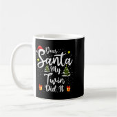 Dear Santa My Twin Did It Funny Christmas Outfit P Kaffeetasse (Links)