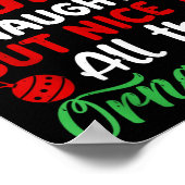 Dear Santa Naughty But Nice To All The Christmas O Poster (Ecke)