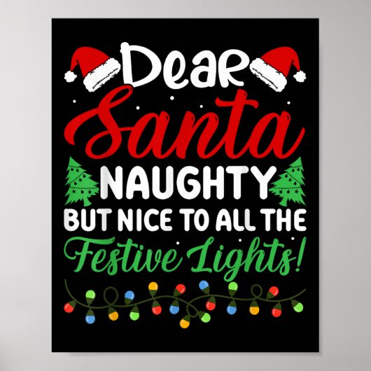Dear Santa Naughty But Nice To All The Festive Lig Poster (Vorne)