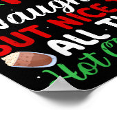 Dear Santa Naughty But Nice To All The Hot Chocola Poster (Ecke)