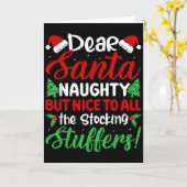 Dear Santa Naughty But Nice To All The Stocking St Karte (Gelbe Blume)