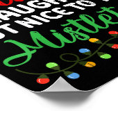 Dear Santa Naughty But Nice To The Mistletoe Funny Poster (Ecke)