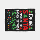 Dear Santa Naughty But Nicely Tangled In Christmas Fleecedecke (Vorderseite (Horizontal))
