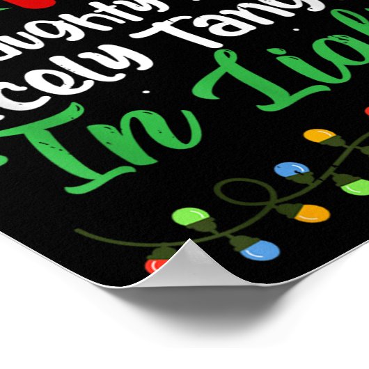 Dear Santa Naughty But Nicely Tangled In Christmas Poster (Ecke)