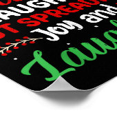 Dear Santa Naughty But Spreading Joy And Laughter! Poster (Ecke)