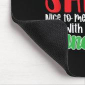 Dear Santa Nice To Meet With You A Candy Cane Hug! Mousepad (Ecke)