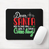 Dear Santa Nice To Meet With You A Candy Cane Hug! Mousepad (Mit Mouse)
