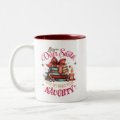 Dear Santa, Only My Books Were Naughty Zweifarbige Tasse (Links)