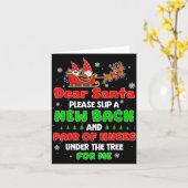 Dear Santa Please Bring Me A New Back &amp; Knees  Karte (Gelbe Blume)