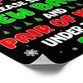 Dear Santa Please Bring Me A New Back &amp; Knees  Poster (Ecke)