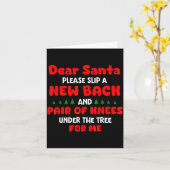 Dear Santa Please Slip New Back And Pair Of Knees Karte (Gelbe Blume)
