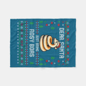 Dear Santa Rosy Boa Ugly Xmas Sweater Christmas Sn Fleecedecke (Vorderseite (Horizontal))