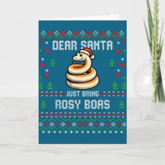 Dear Santa Rosy Boa Ugly Xmas Sweater Christmas Sn Karte