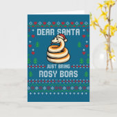 Dear Santa Rosy Boa Ugly Xmas Sweater Christmas Sn Karte (Gelbe Blume)