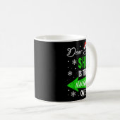 Dear Santa She Is The Naughty One Christmas Couple Kaffeetasse (VorderseiteRechts)