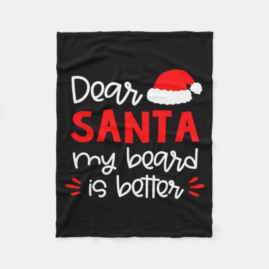 Dear Santa Shirt Funny Matching Family Christmas P Fleecedecke (Vorderseite)