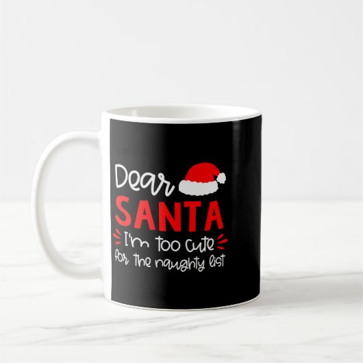 Dear Santa Shirt Funny Matching Family Christmas P Kaffeetasse (Links)