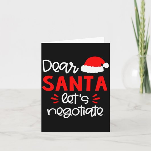Dear Santa Shirt Funny Matching Family Christmas P Karte (Vorderseite)
