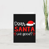 Dear Santa Shirt Funny Matching Family Christmas P Karte (Vorderseite)