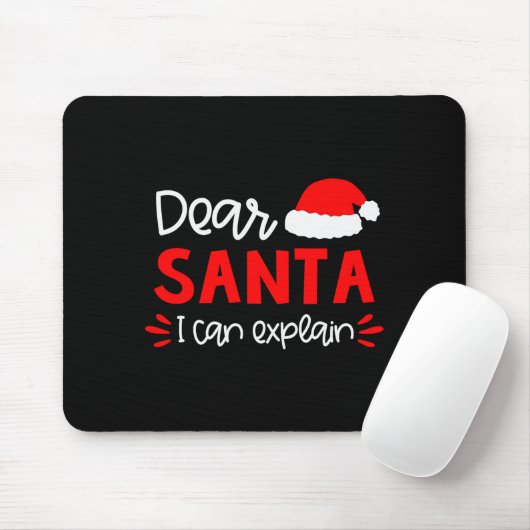 Dear Santa Shirt Funny Matching Family Christmas P Mousepad (Mit Mouse)