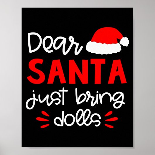 Dear Santa Shirt Funny Matching Family Christmas P Poster (Vorne)