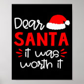 Dear Santa Shirt Funny Matching Family Christmas P Poster (Vorne)