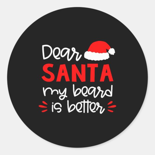 Dear Santa Shirt Funny Matching Family Christmas P Runder Aufkleber (Vorderseite)