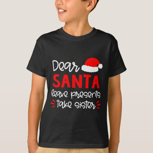 Dear Santa Shirt Siblings Matching Family Christma (Vorderseite)
