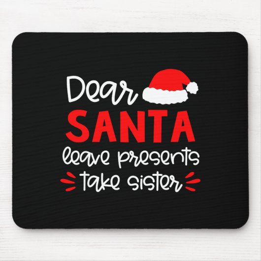 Dear Santa Shirt Siblings Matching Family Christma Mousepad (Vorne)