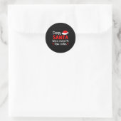 Dear Santa Shirt Siblings Matching Family Christma Runder Aufkleber (Tasche)