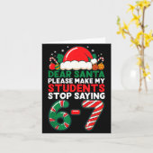 Dear Santa Students 6-7 67 Six Seven Funny Christm Karte (Gelbe Blume)