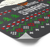 Dear Santa Swans Ugly Xmas Sweater Christmas Swan  Poster (Ecke)