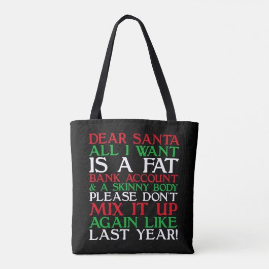 Dear Santa Tasche (Rückseite)