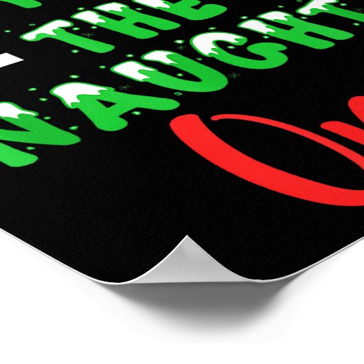 Dear Santa They Are The Naughty Ones Funny Christm Poster (Ecke)